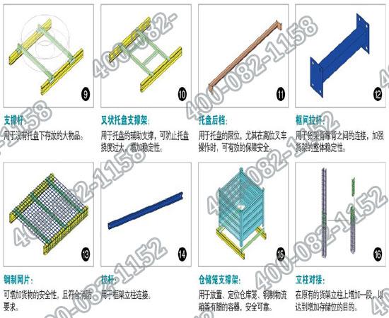 建材库房货架零部件